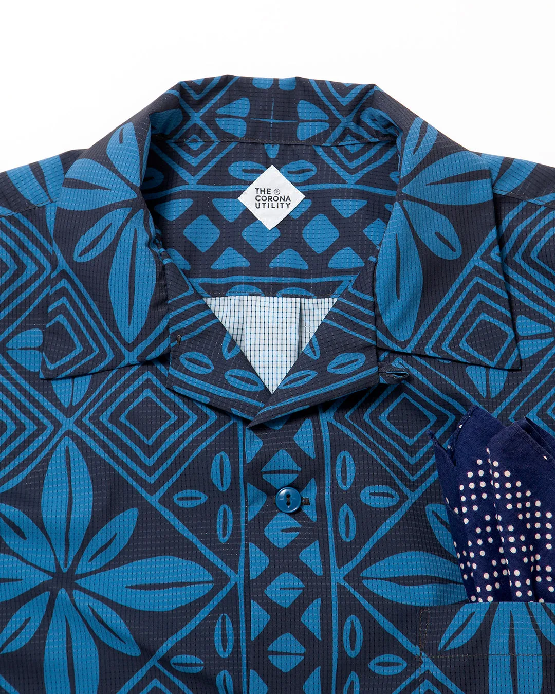 CS097 - FRENCH CAFE SHIRT S/S / Charcoal Grey × Blue sold by The Corona Utility product image thumbnail 3