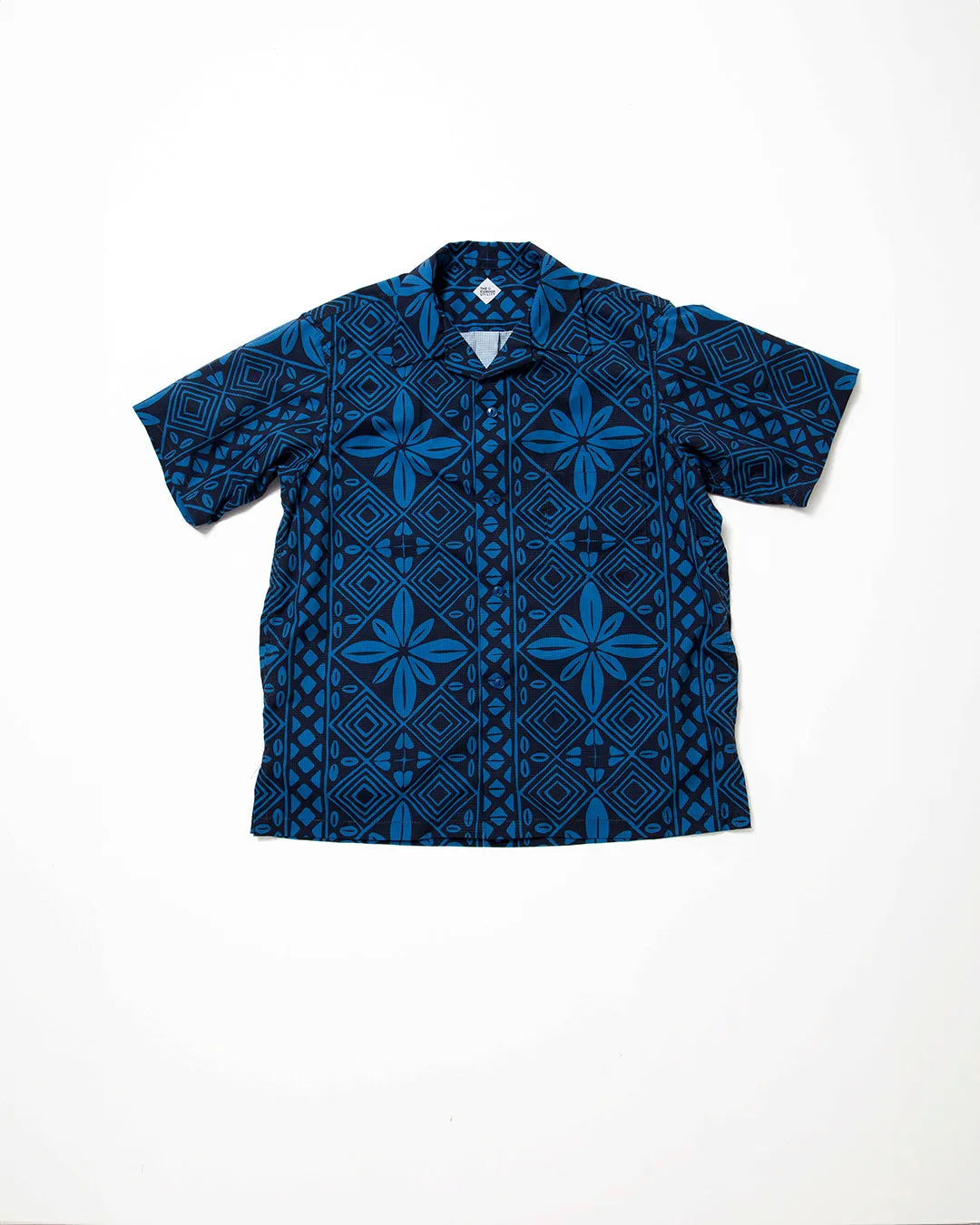 CS097 - FRENCH CAFE SHIRT S/S / Charcoal Grey × Blue sold by The Corona Utility