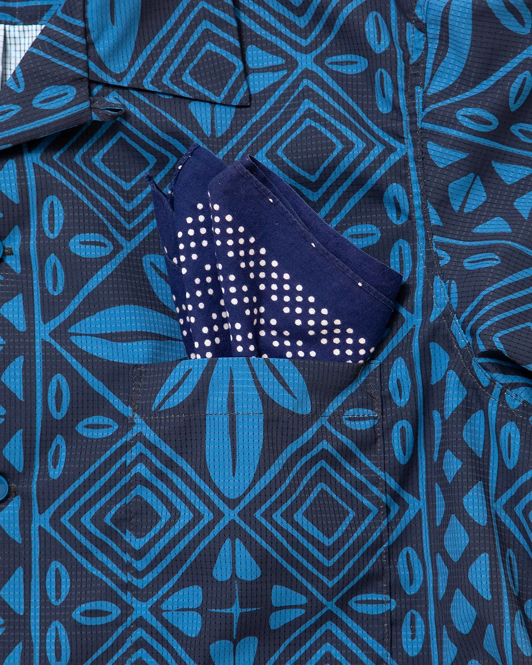 CS097 - FRENCH CAFE SHIRT S/S / Charcoal Grey × Blue sold by The Corona Utility product image thumbnail 5