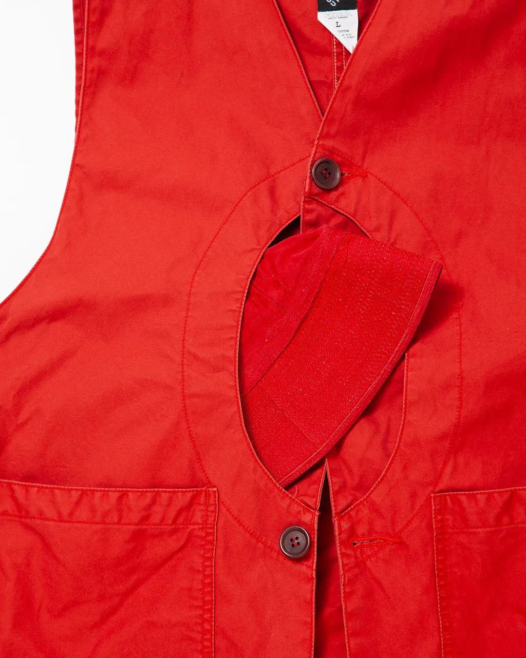 CV002 - CORONA・GAME VEST / Red w/ Bio-wash sold by The Corona Utility product image thumbnail 3