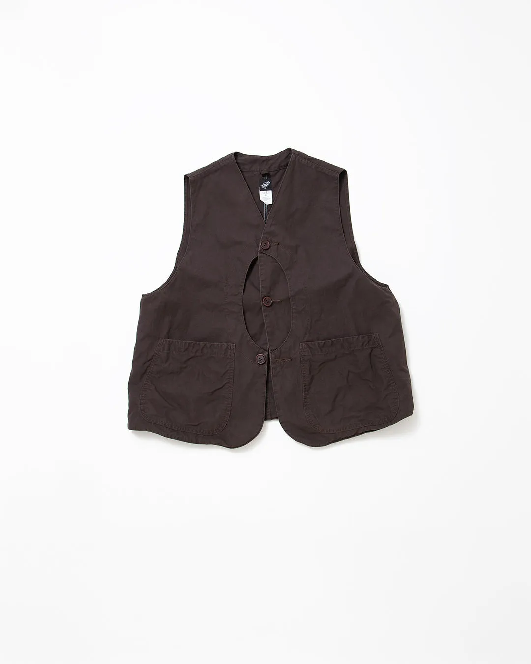 CV002 - CORONA・GAME VEST / Chocolate Brown w/ Bio-wash sold by The Corona Utility