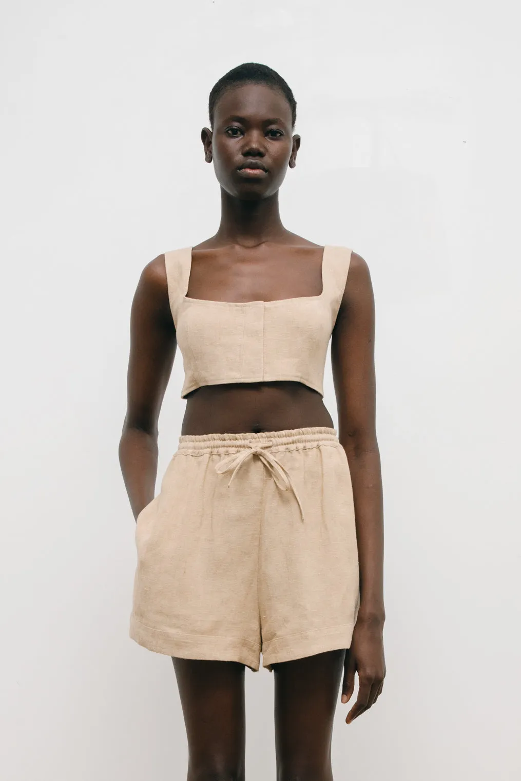 JIRJA linen bra ( heavy version) sold by Le Kasha