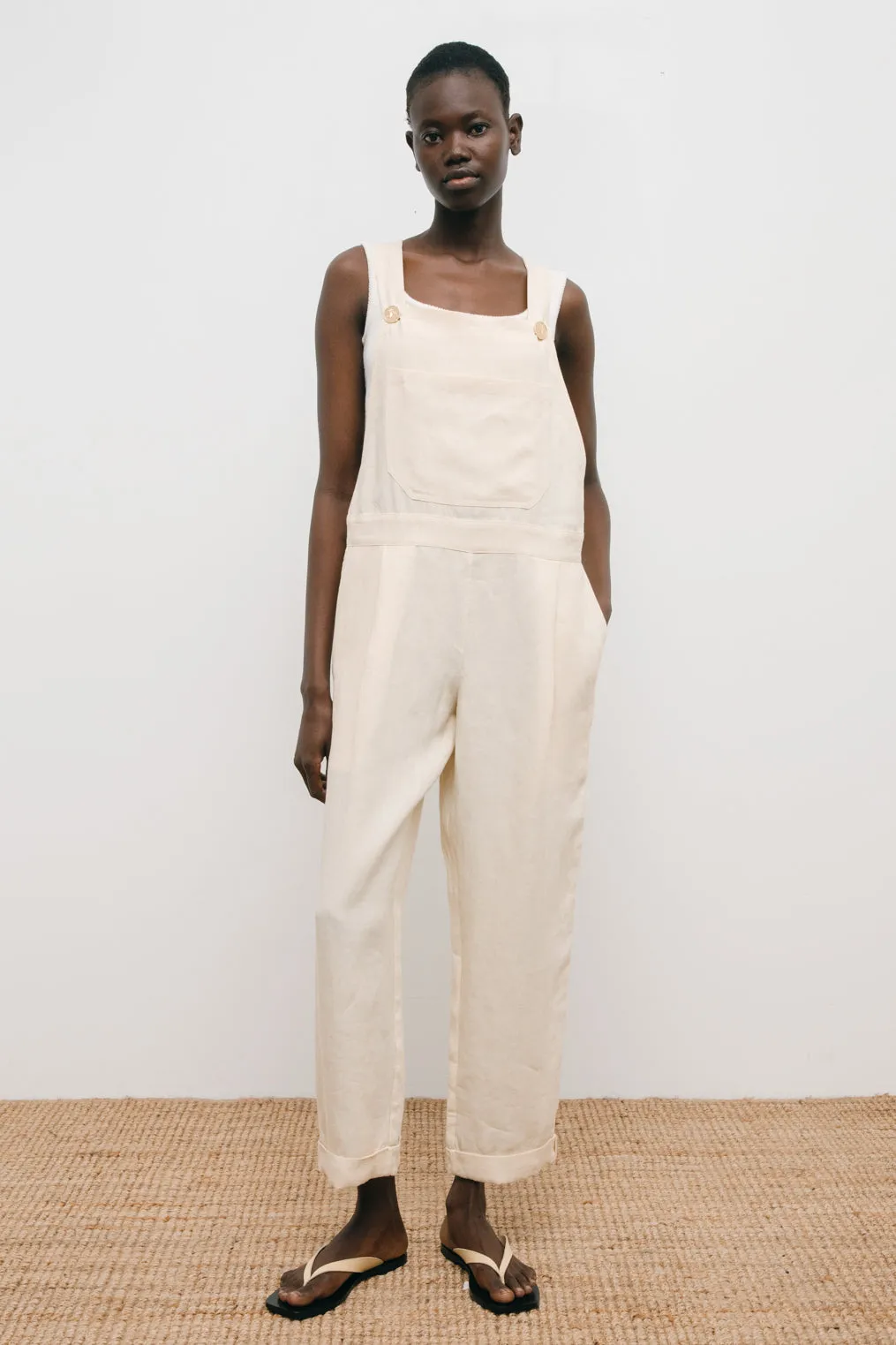SHARANI linen jumpsuit sold by Le Kasha product image thumbnail 3