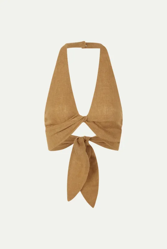 ZAFAH linen top sold by Le Kasha