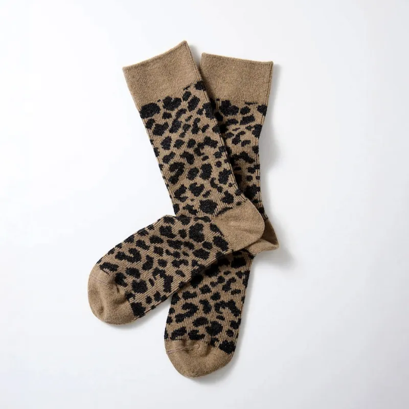 ROTOTO / Leopard Pattern Merino Socks made by ROTOTO