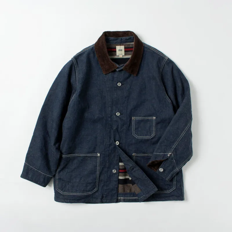 FOB FACTORY / F2456 Denim Chore Jacket with Blanket Liner made by FOB Factory