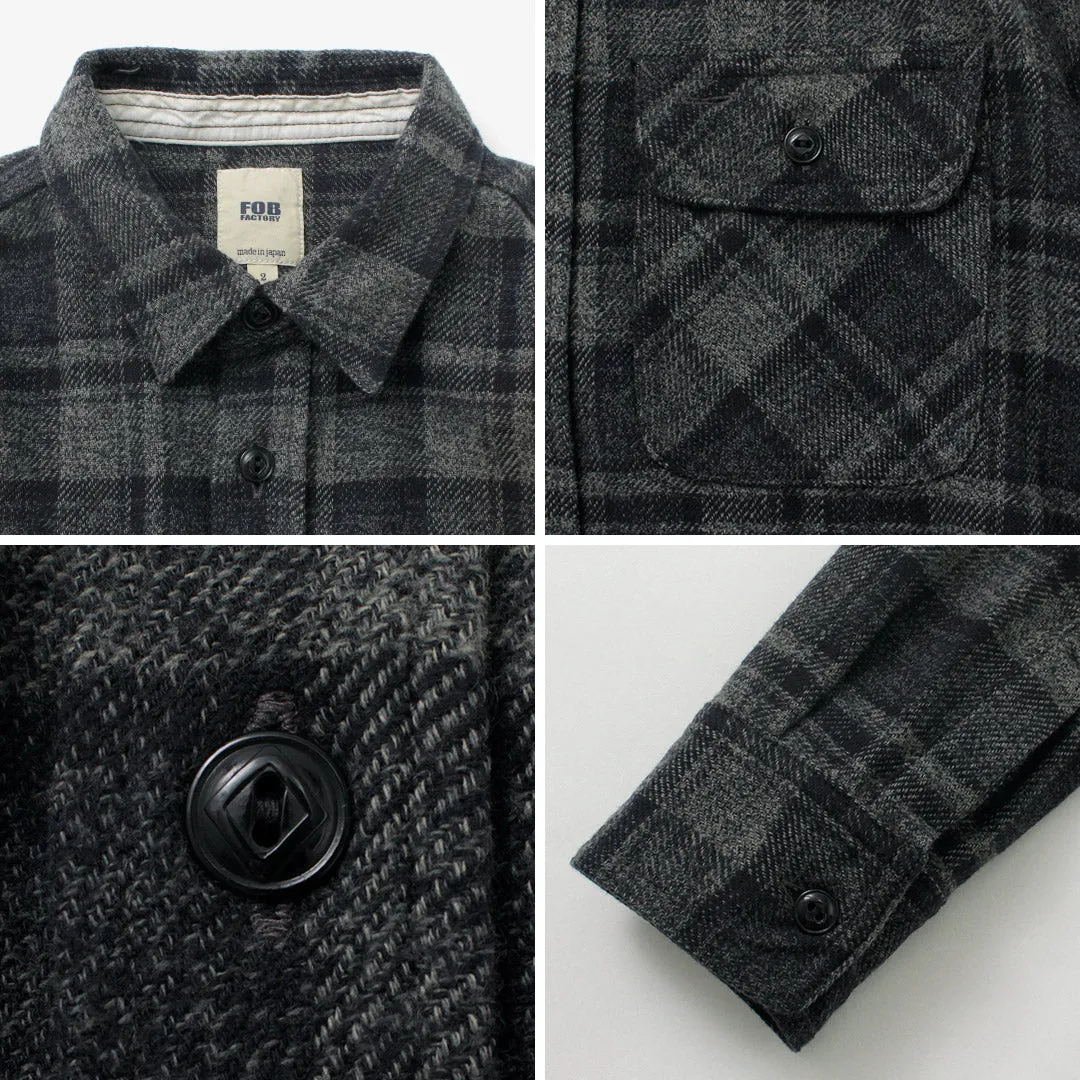 FOB FACTORY / F3497 Flannel Check Work Shirt sold by Haku Clothing product image thumbnail 5