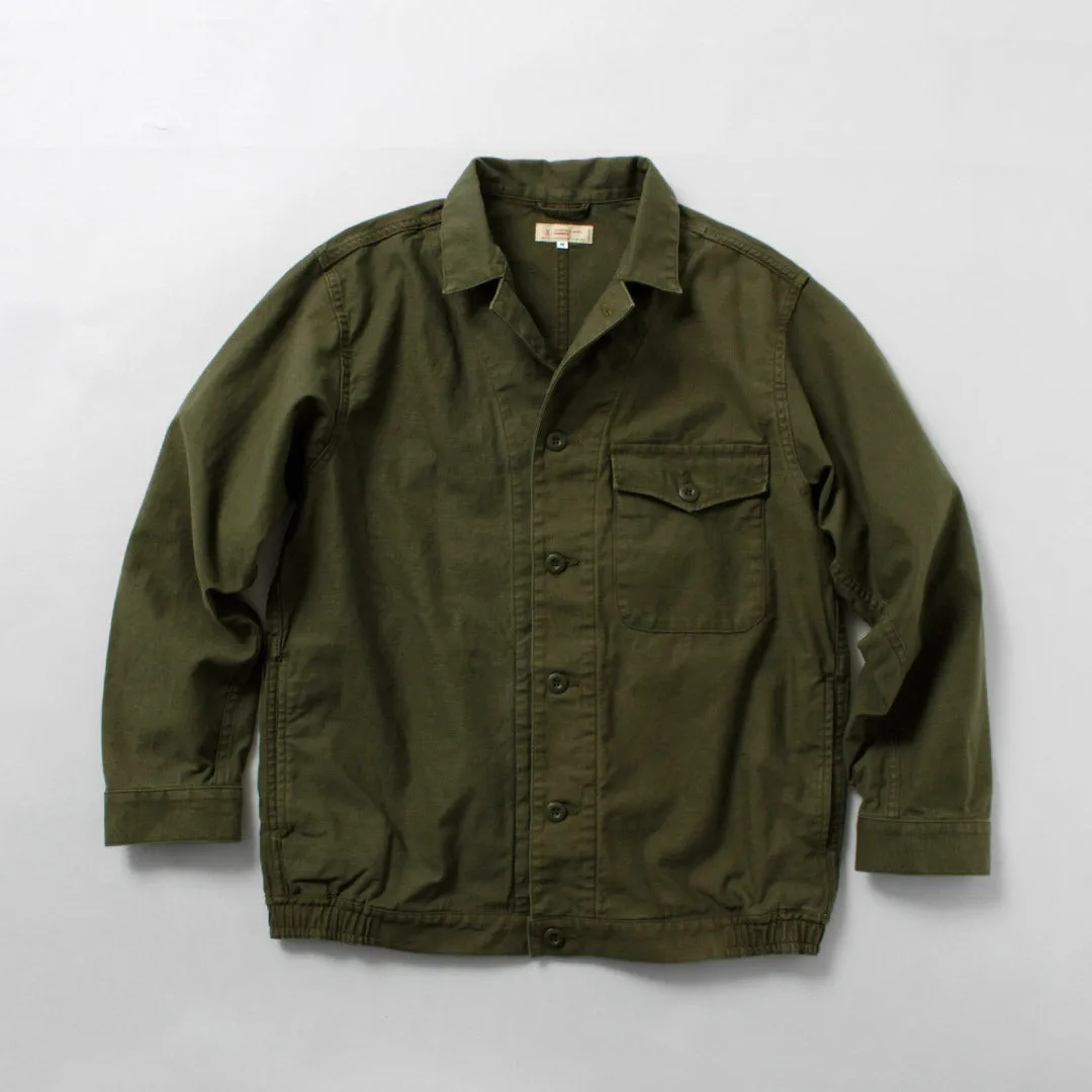JAPAN BLUE JEANS / Military Back Satin Jacket sold by Haku Clothing