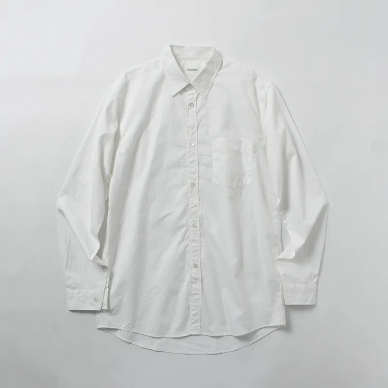 SHUTTLE NOTES / High-Density Poplin Regular Collar Shirt made by Haku Clothing