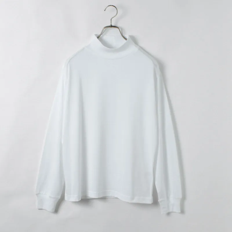 HANDVAERK / 60/2 Mock Neck Long Sleeve T-Shirt made by Haku Clothing