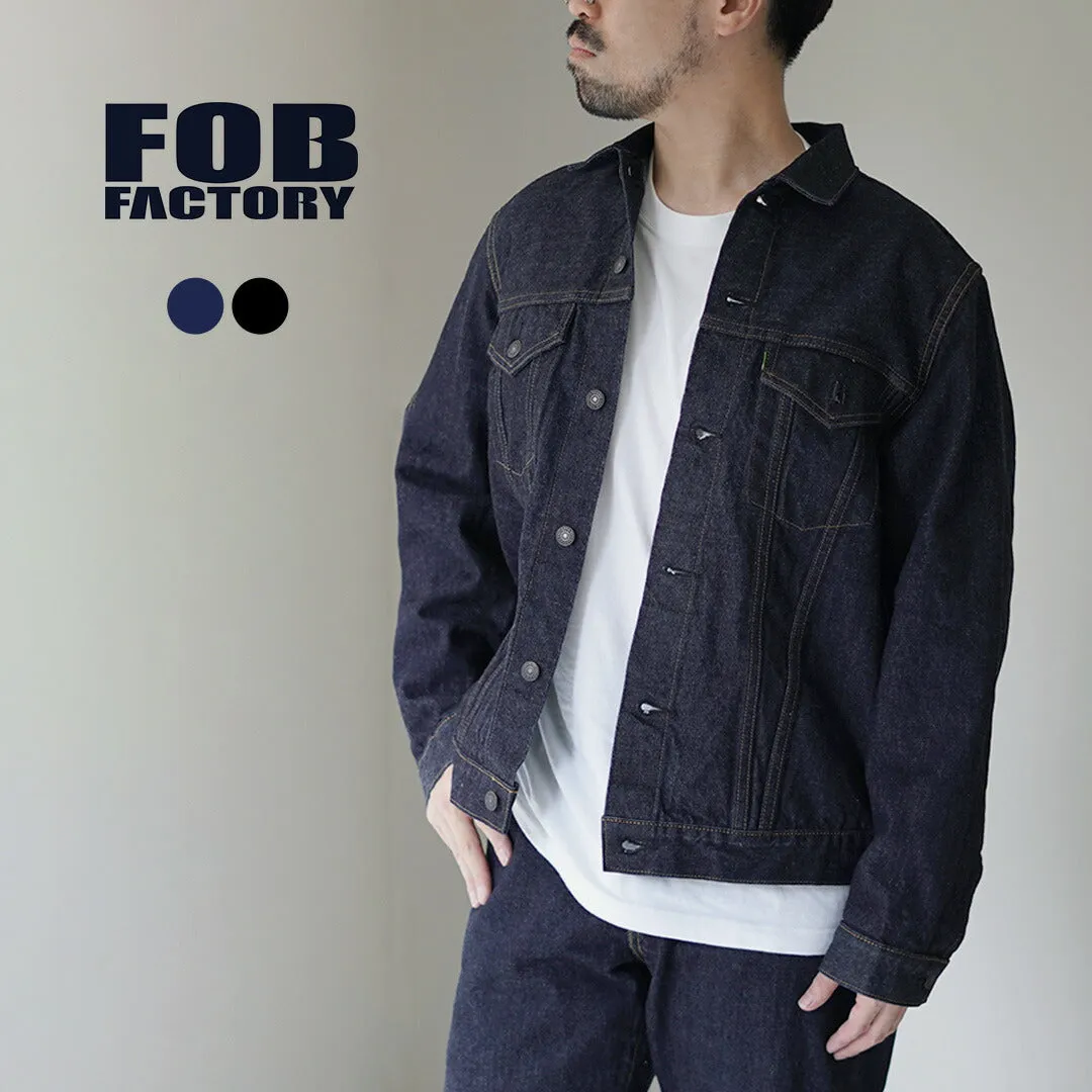 FOB FACTORY / F2444 Selvedge Denim 3rd-type Jacket sold by Haku Clothing product image thumbnail 4