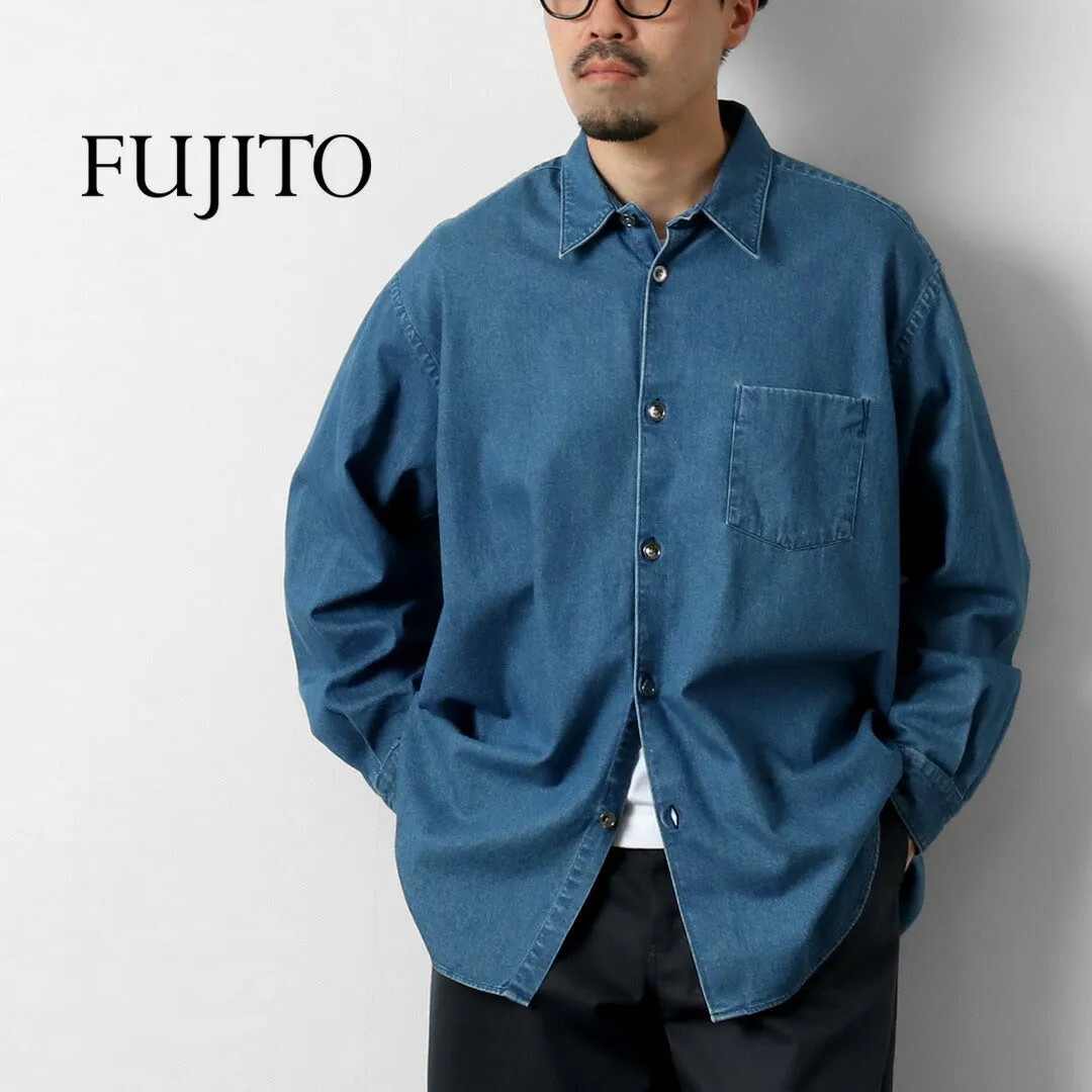 FUJITO / 8oz Denim Big Size Shirt sold by Haku Clothing product image thumbnail 3
