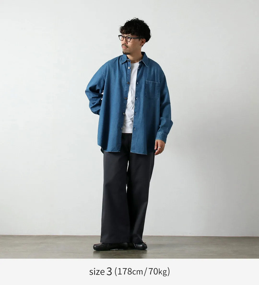 FUJITO / 8oz Denim Big Size Shirt sold by Haku Clothing product image thumbnail 5