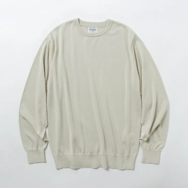 YONETOMI NEW BASIC / Crew Neck Silk Knit Pullover made by Haku Clothing