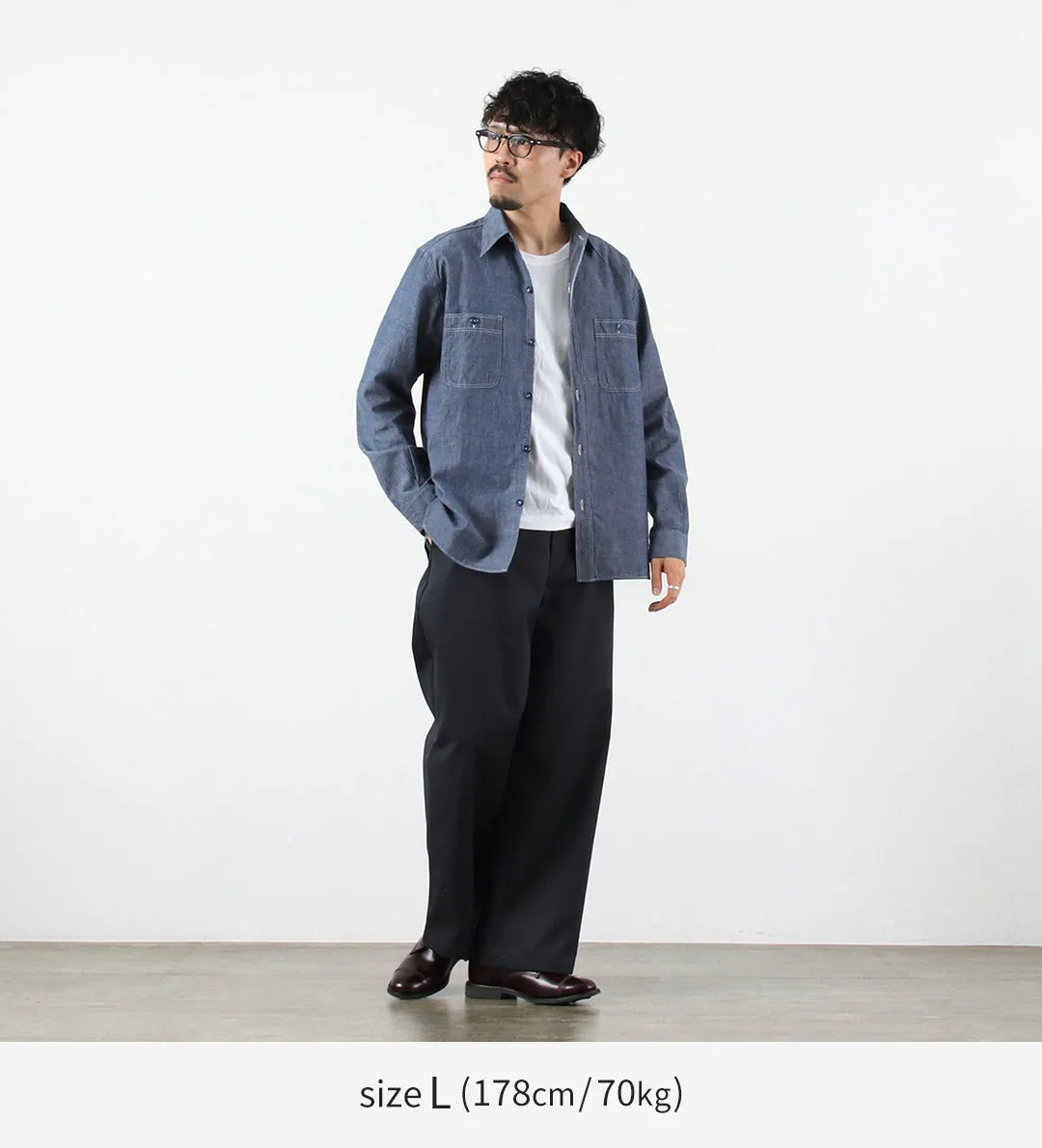 BUZZ RICKSONS / Chambray Work Shirt sold by Haku Clothing product image thumbnail 5
