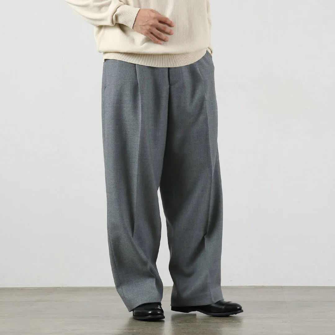 TRADITIONAL WEATHERWEAR / Union Slacks 102L Dry Wool Twill Tucked Semi-Wide Pants sold by Haku Clothing product image thumbnail 2