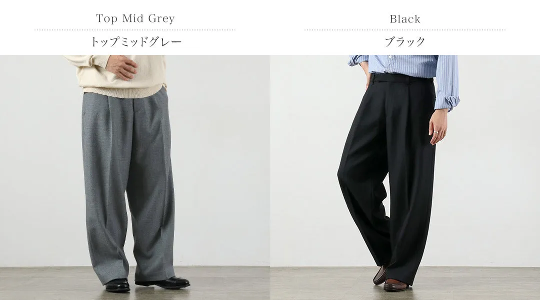 TRADITIONAL WEATHERWEAR / Union Slacks 102L Dry Wool Twill Tucked Semi-Wide Pants sold by Haku Clothing product image thumbnail 5