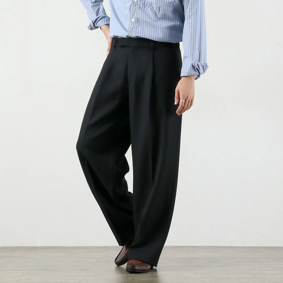 TRADITIONAL WEATHERWEAR / Union Slacks 102L Dry Wool Twill Tucked Semi-Wide Pants sold by Haku Clothing product image thumbnail 3