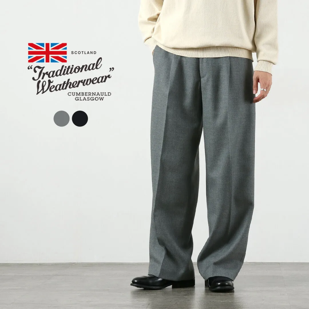 TRADITIONAL WEATHERWEAR / Union Slacks 102L Dry Wool Twill Tucked Semi-Wide Pants sold by Haku Clothing product image thumbnail 4