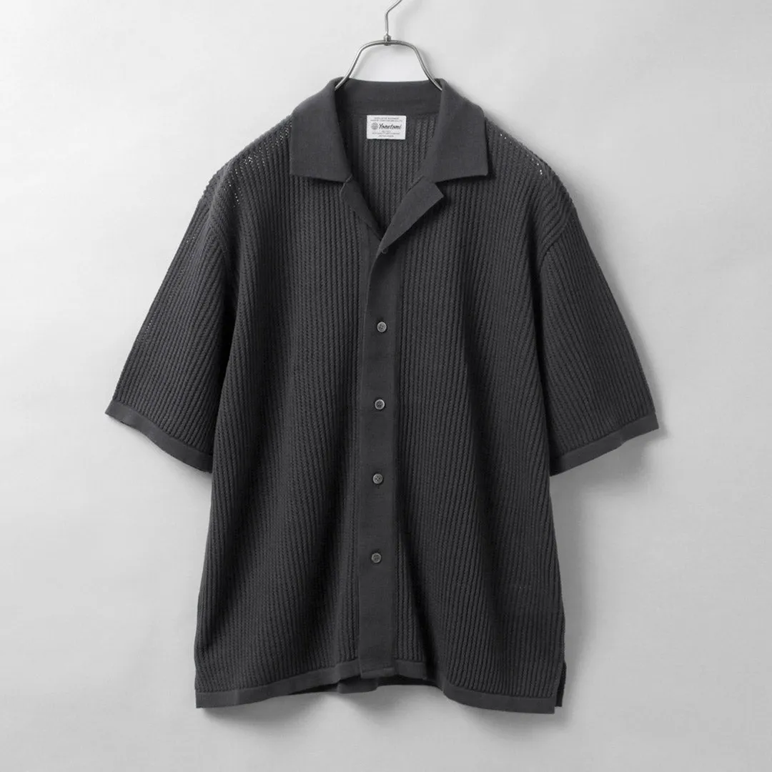 YONETOMI NEW BASIC / Cotton SUKASHI Knit Shirt sold by Haku Clothing