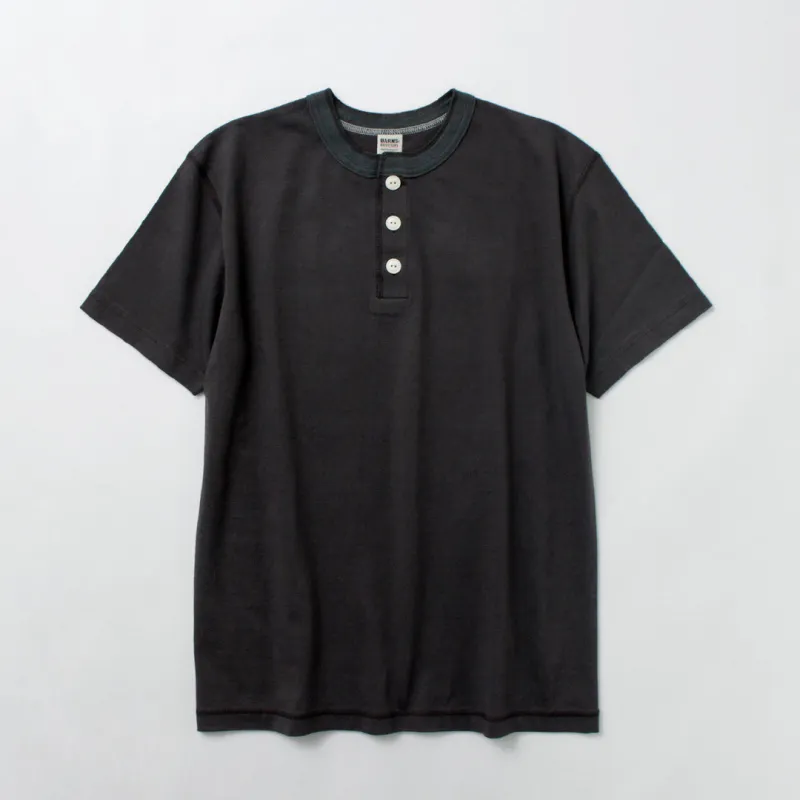 BARNS / COZUN Knitting Henry Neck Short Sleeve T-shirt made by Haku Clothing