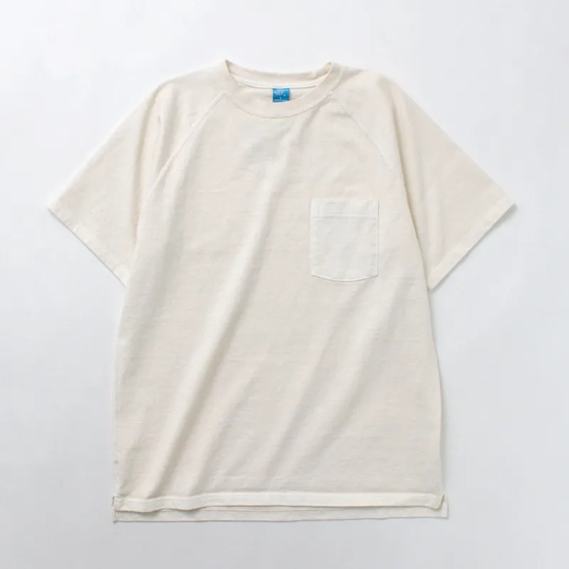 GOOD ON / Raglan Heavy Pocket Short Sleeve T-shirt made by Haku Clothing