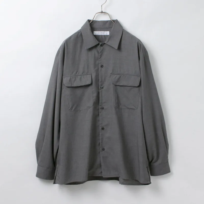 ROCOCO / Tropical Wool Open Collar Shirt made by Haku Clothing