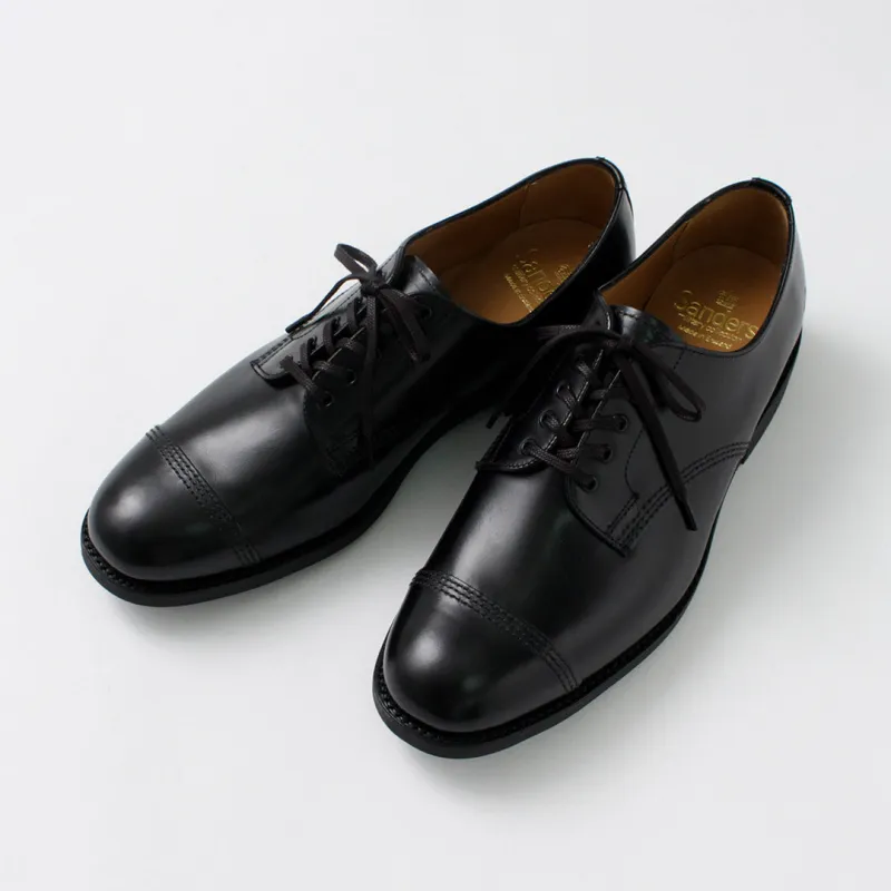 SANDERS / 1128BC Smooth Leather Military Derby Shoes made by Sanders