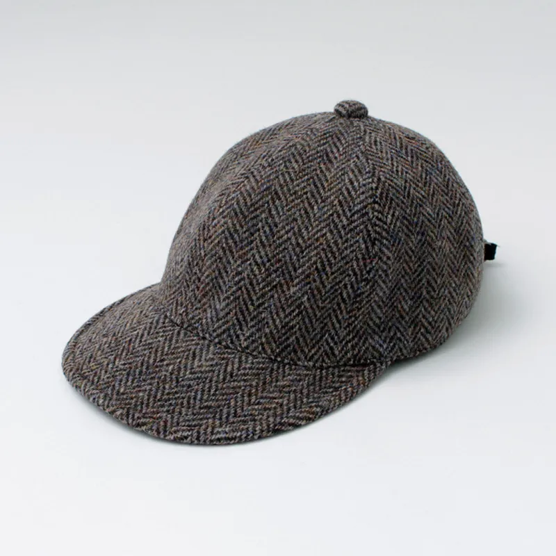 HIGHER / Harris Tweed Herringbone Cap HT24035 made by Higher