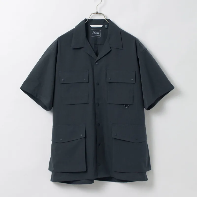 NANGA / Dot Air Utility Pocket Short Sleeve Shirt sold by Haku Clothing