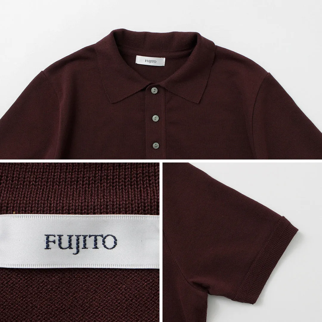 FUJITO / Knit Polo Easy Solid Color sold by Haku Clothing product image thumbnail 5