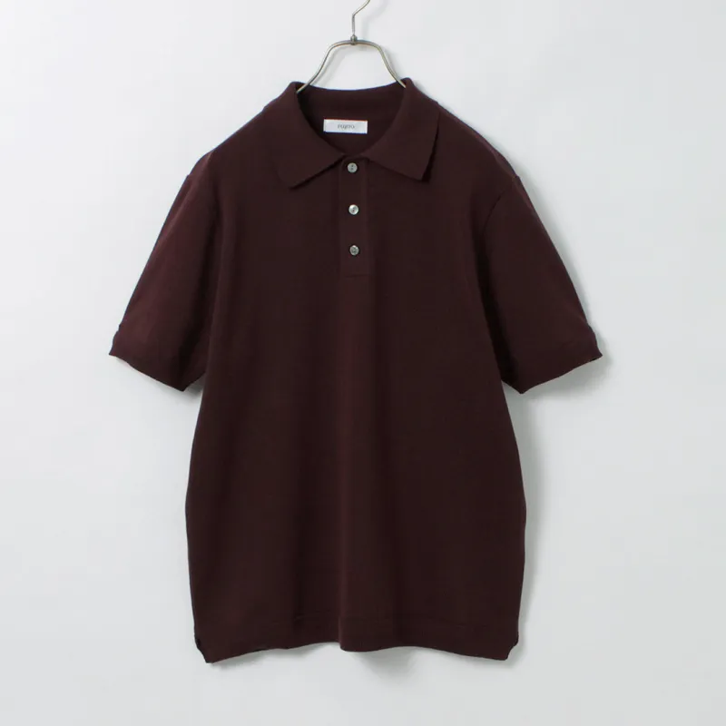 FUJITO / Knit Polo Easy Solid Color made by Fujito