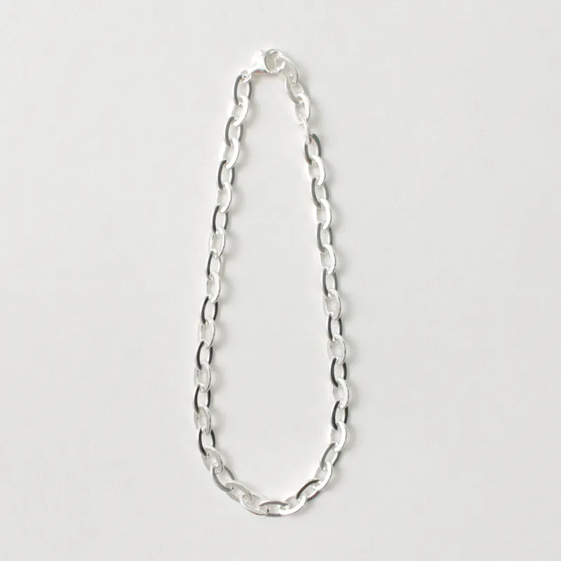 PHADUA / Flat cable chain anklet silver 925 made by Haku Clothing