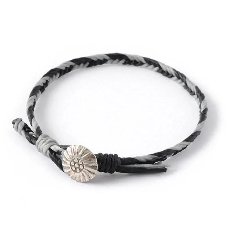 PHADUA / 2-Tone Wax Cord Concho Bracelet made by Haku Clothing