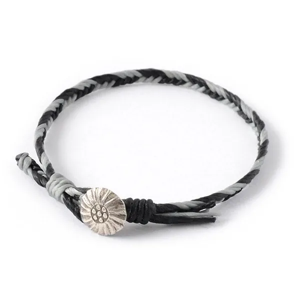 PHADUA / 2-Tone Wax Cord Concho Bracelet sold by Haku Clothing
