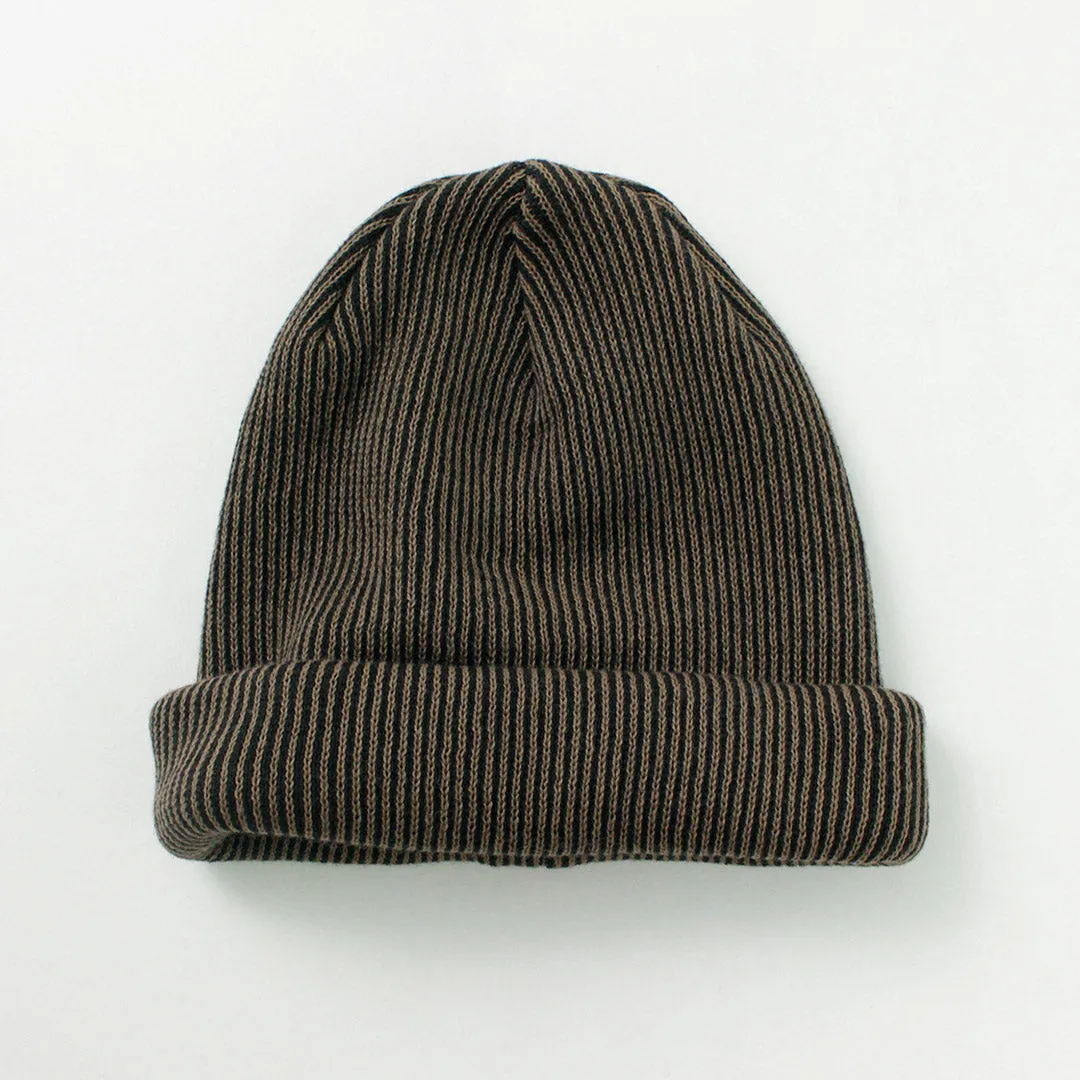ROTOTO / Super Soft 2-way Stripe Beanie sold by Haku Clothing