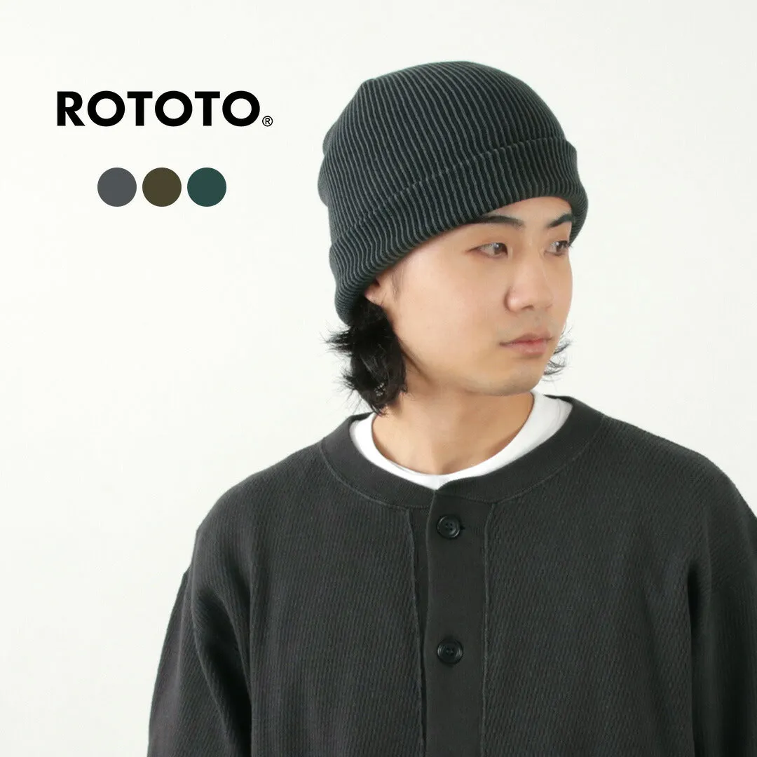 ROTOTO / Super Soft 2-way Stripe Beanie sold by Haku Clothing product image thumbnail 5