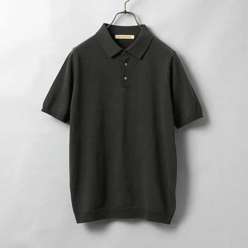 HARROWE HARROWE / 14G Ice Cotton Stand-Collar Polo Shirt made by Haku Clothing
