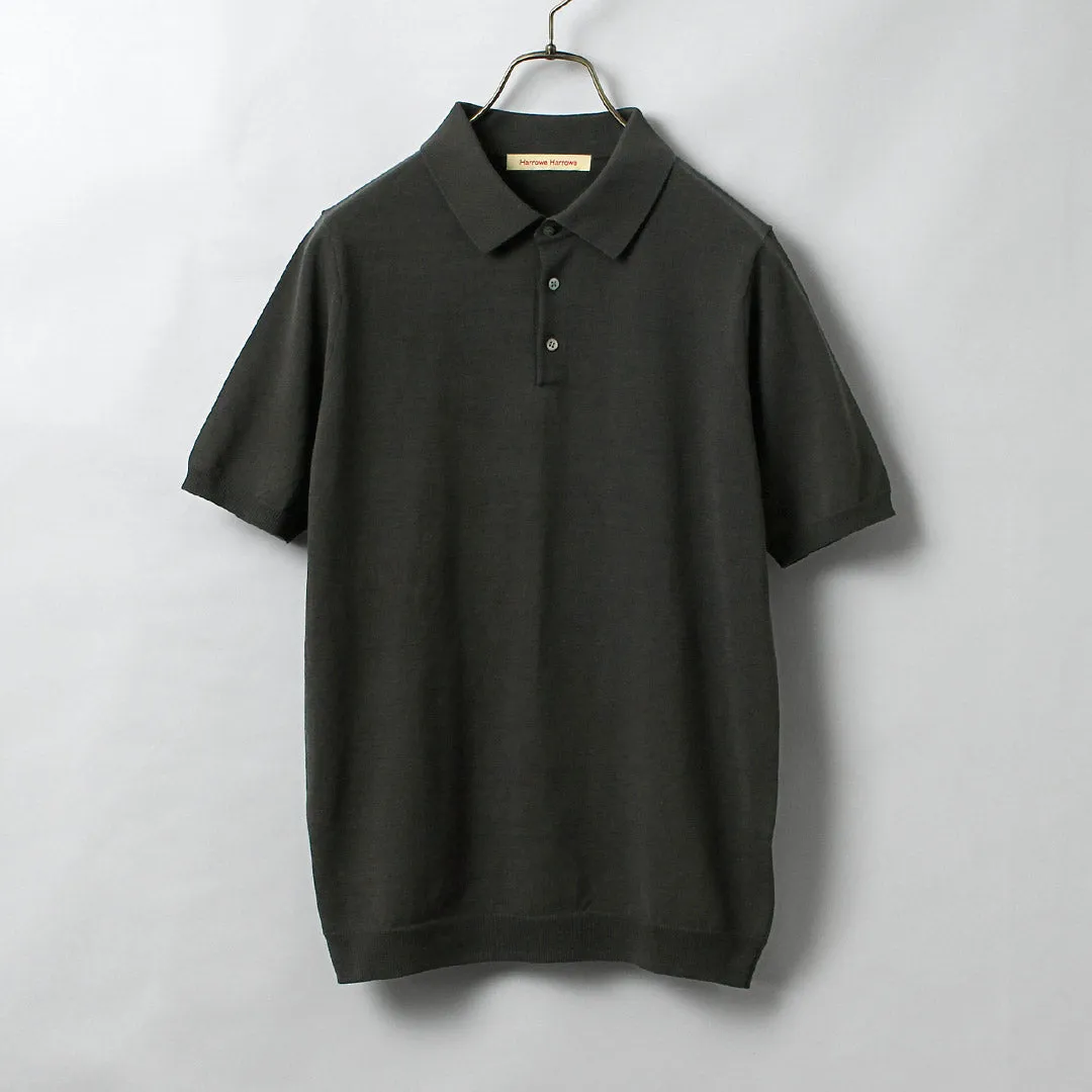 HARROWE HARROWE / 14G Ice Cotton Stand-Collar Polo Shirt sold by Haku Clothing