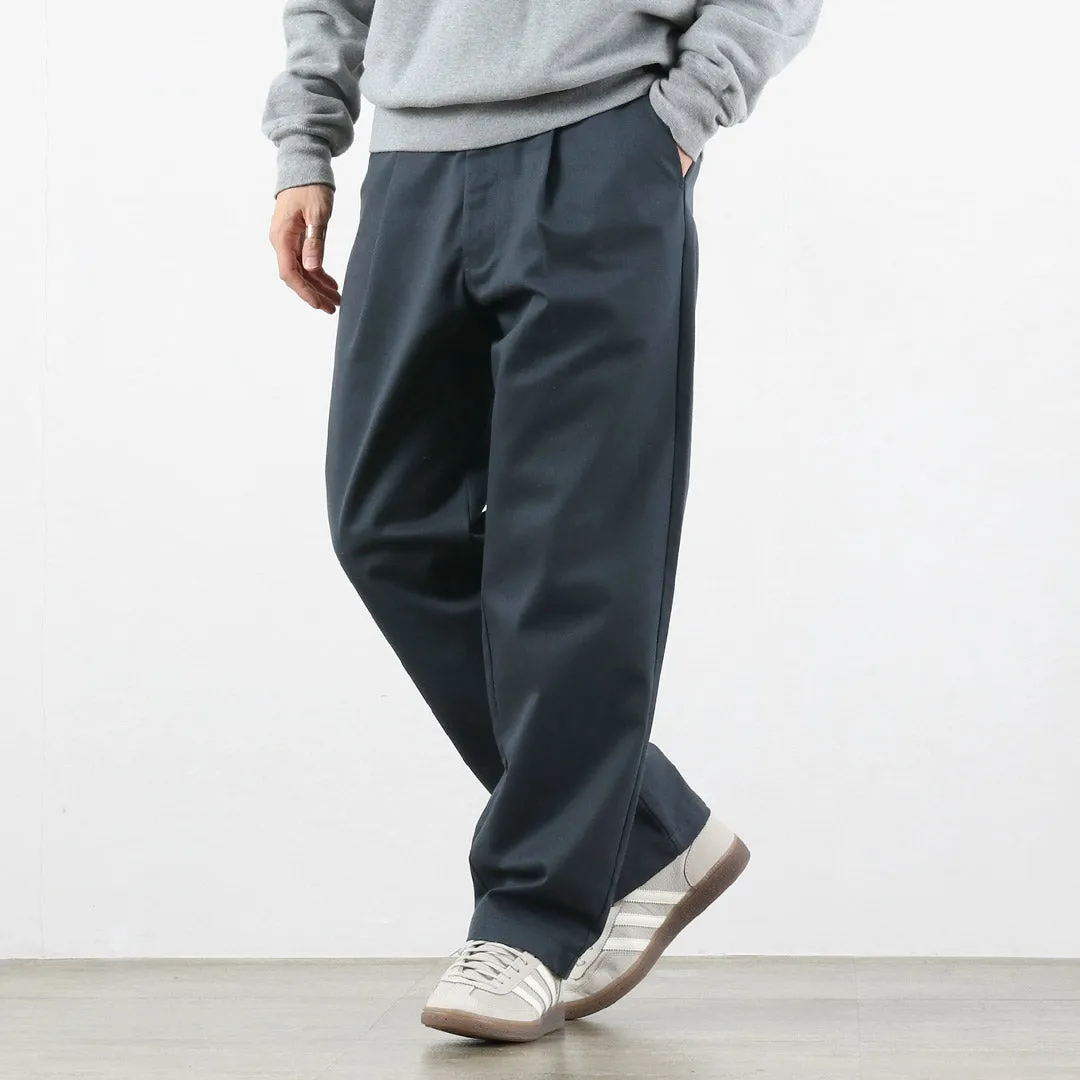 UNIVERSAL OVERALL / Heritage T/C Relax 1-Tuck Pants Bio-Wash STONE CARVER Chino Pants sold by Haku Clothing product image thumbnail 4