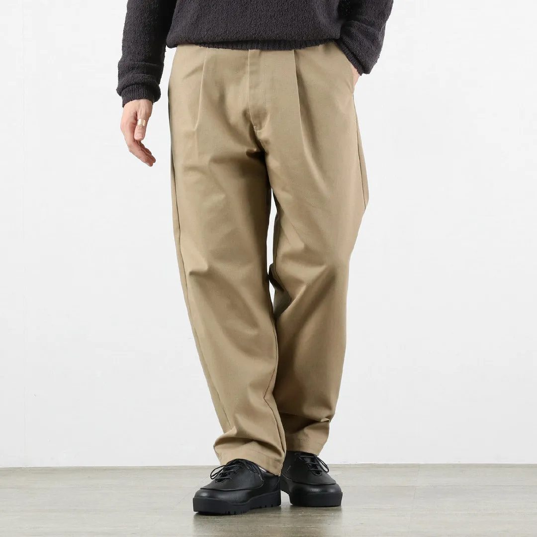 UNIVERSAL OVERALL / Heritage T/C Relax 1-Tuck Pants Bio-Wash STONE CARVER Chino Pants sold by Haku Clothing product image thumbnail 2