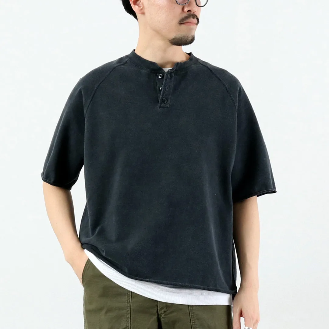 REMI RELIEF / Supima French Terry Henley Neck S/S Crew Sweatshirt sold by Haku Clothing product image thumbnail 5