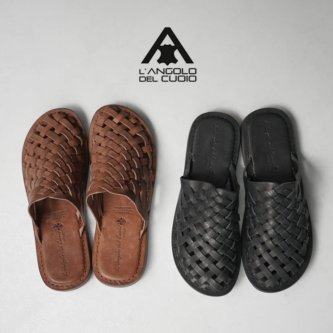 L'ANGOLO DEL CUOIO / Woven Leather Slide Sandals sold by Haku Clothing product image thumbnail 4