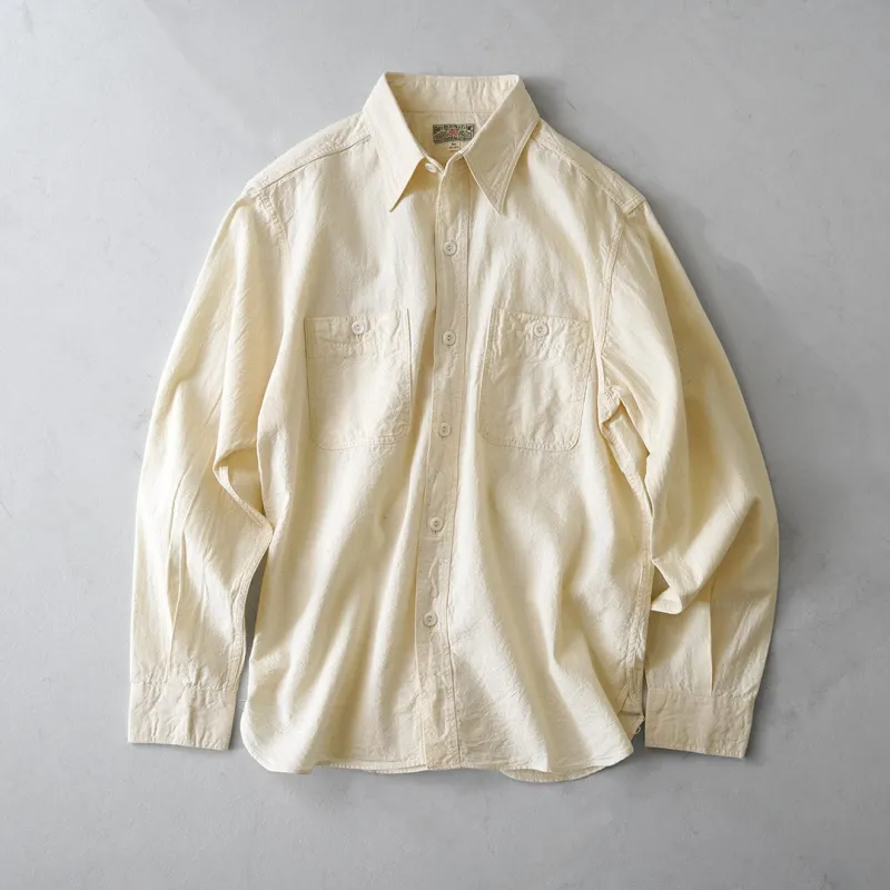 BUZZ RICKSONS / White Chambray Work Shirt made by Buzz Rickson’s