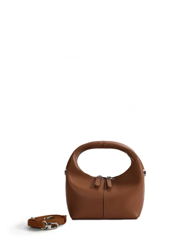 Rebecca Small Cutie Leather Bag, Caramel sold by Bob Ore