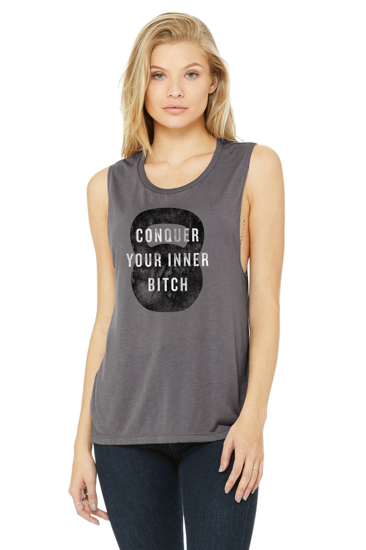 Conquer Women's Muscle Tank (women's) sold by Higher Primate product image thumbnail 2