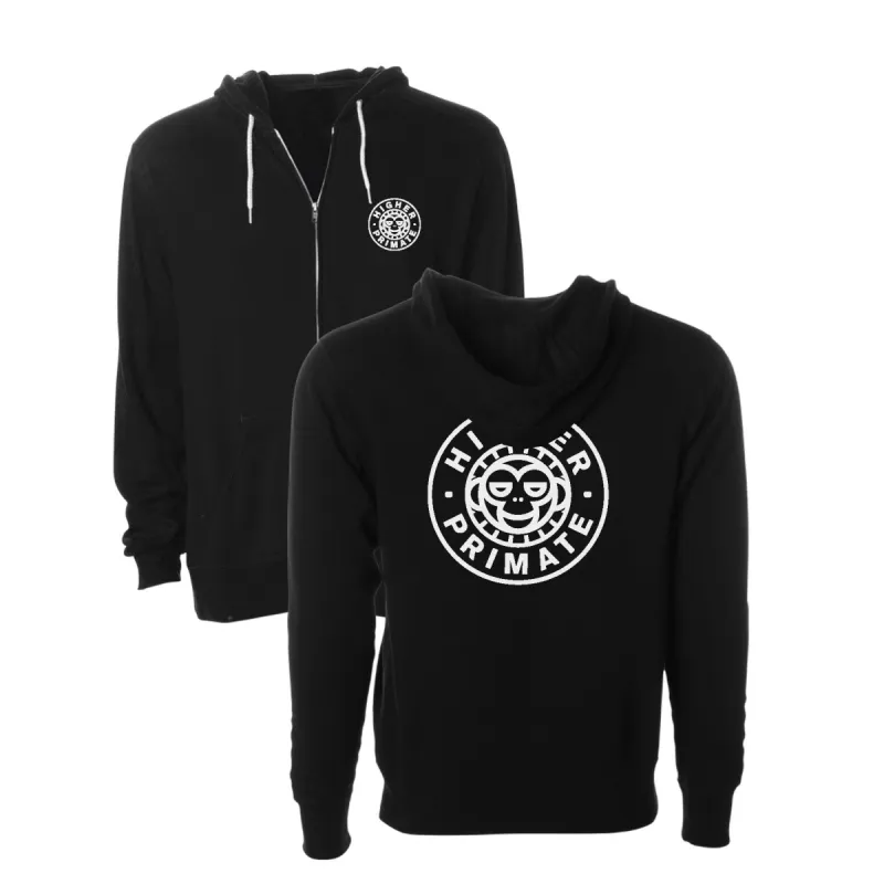 Circle Monkey Zip Up Hood sold by Higher Primate