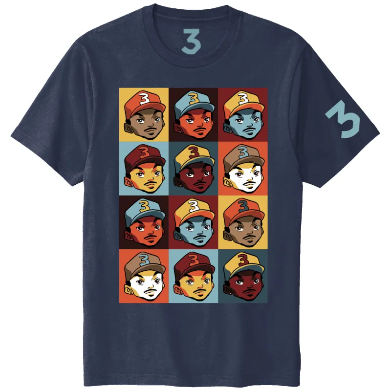 Chance Repeat Navy Tee sold by Chance The Rapper