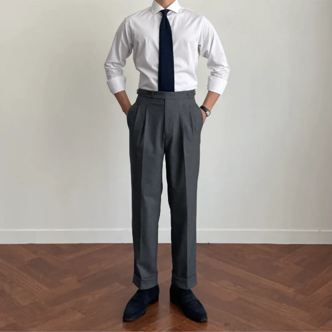 Signature Double-Pleated Suit Pants Grey sold by Josepht product image thumbnail 4