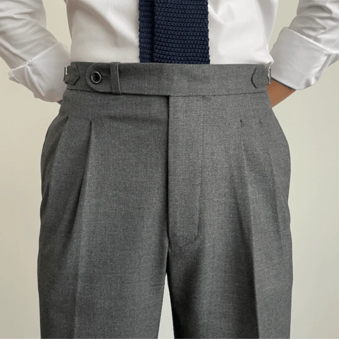 Signature Double-Pleated Suit Pants Grey sold by Josepht product image thumbnail 3